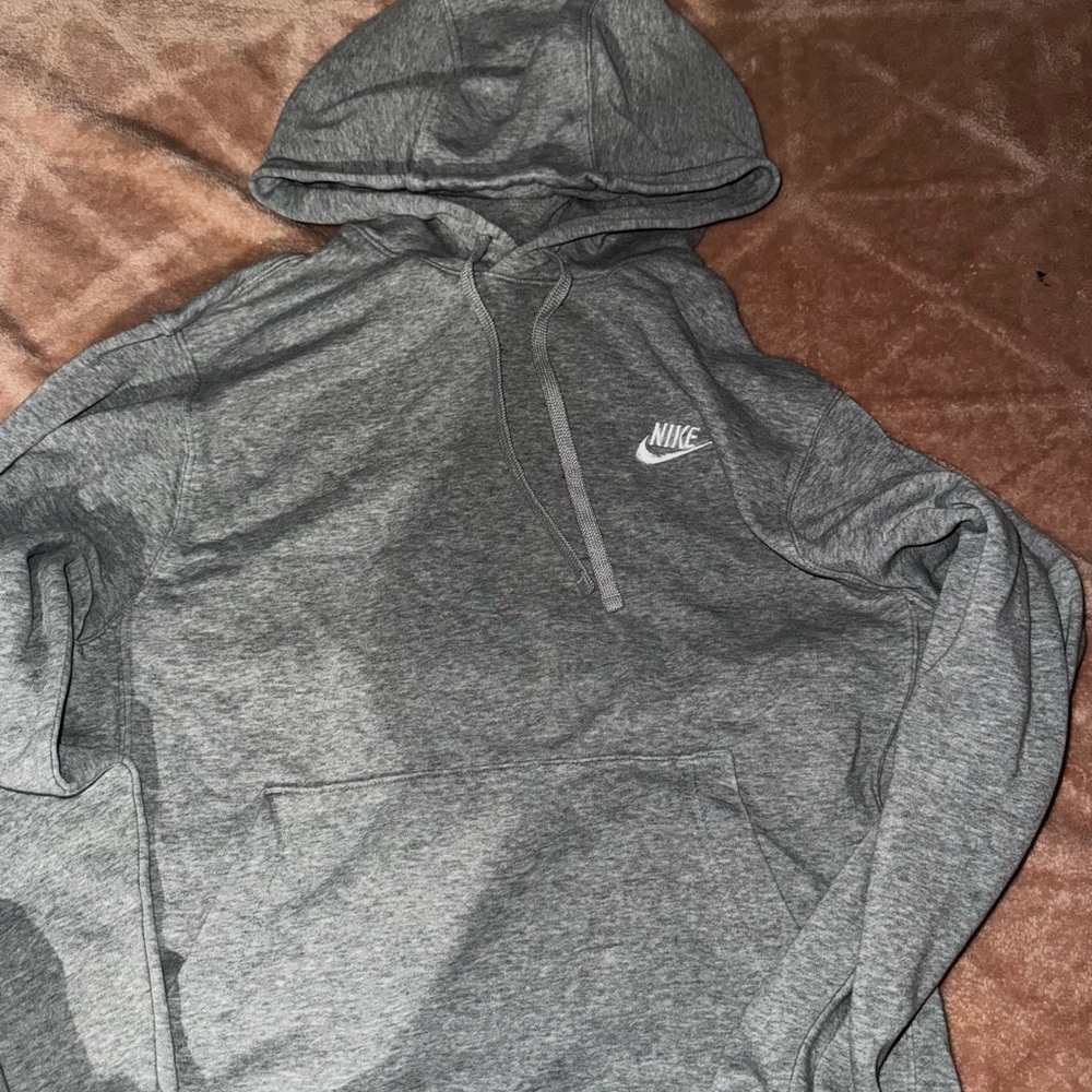 Nike Gray Sweater with Classic Swoosh